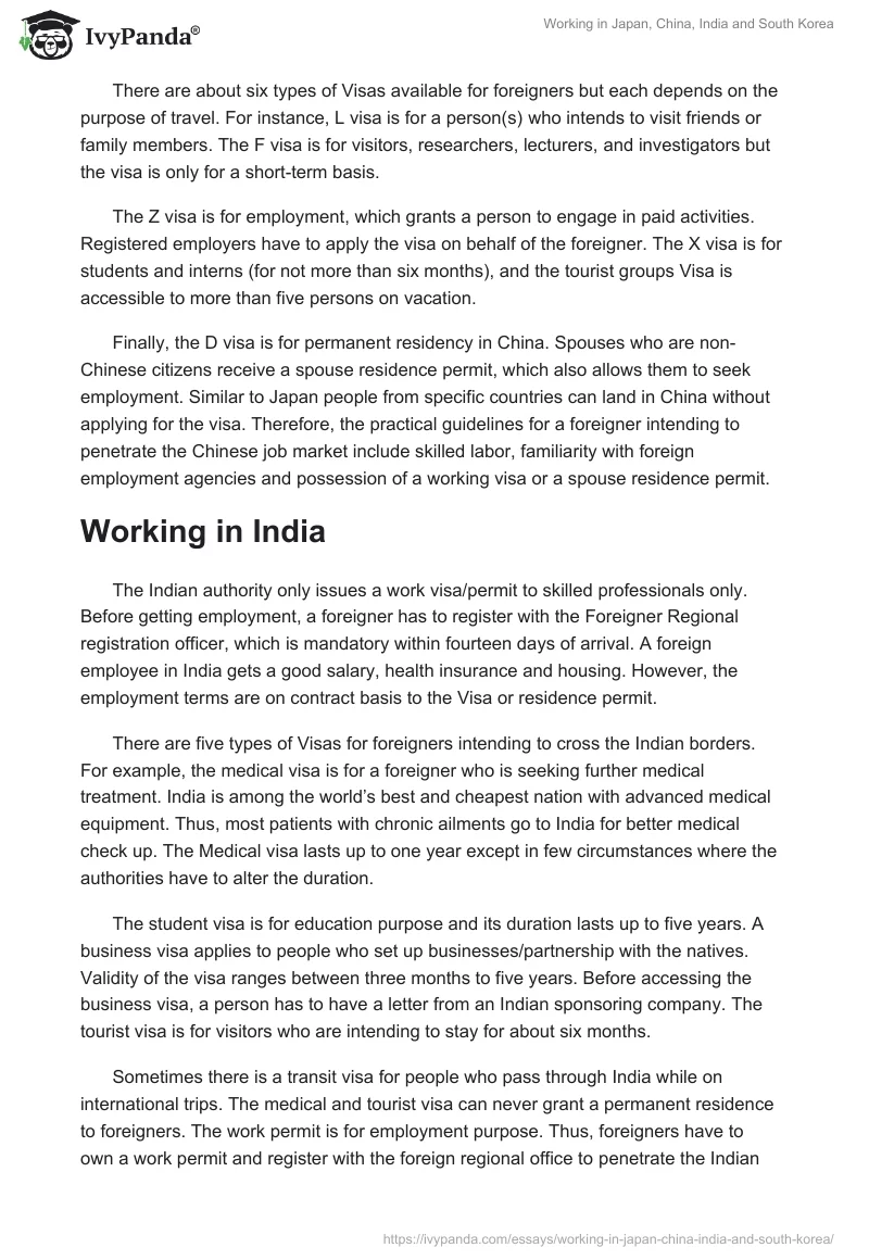 Working in Japan, China, India and South Korea. Page 3