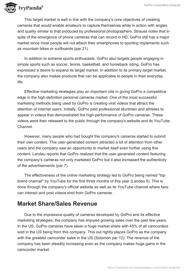 GoPro Corporation Analysis. Page 4