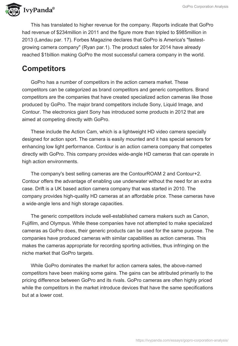 GoPro Corporation Analysis. Page 5