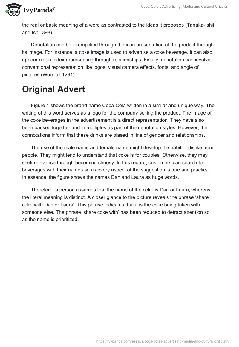 Coca-Cola's Advertising: Media and Cultural Criticism. Page 2
