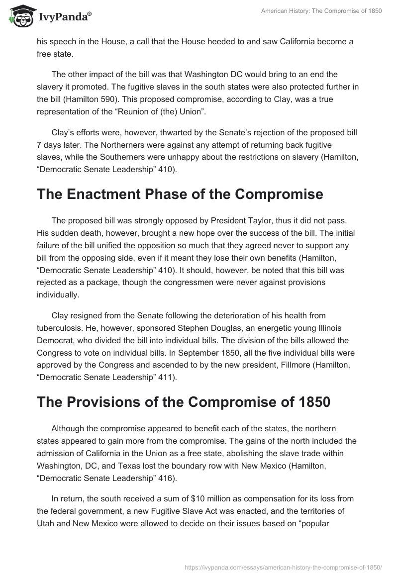 American History: The Compromise of 1850. Page 3