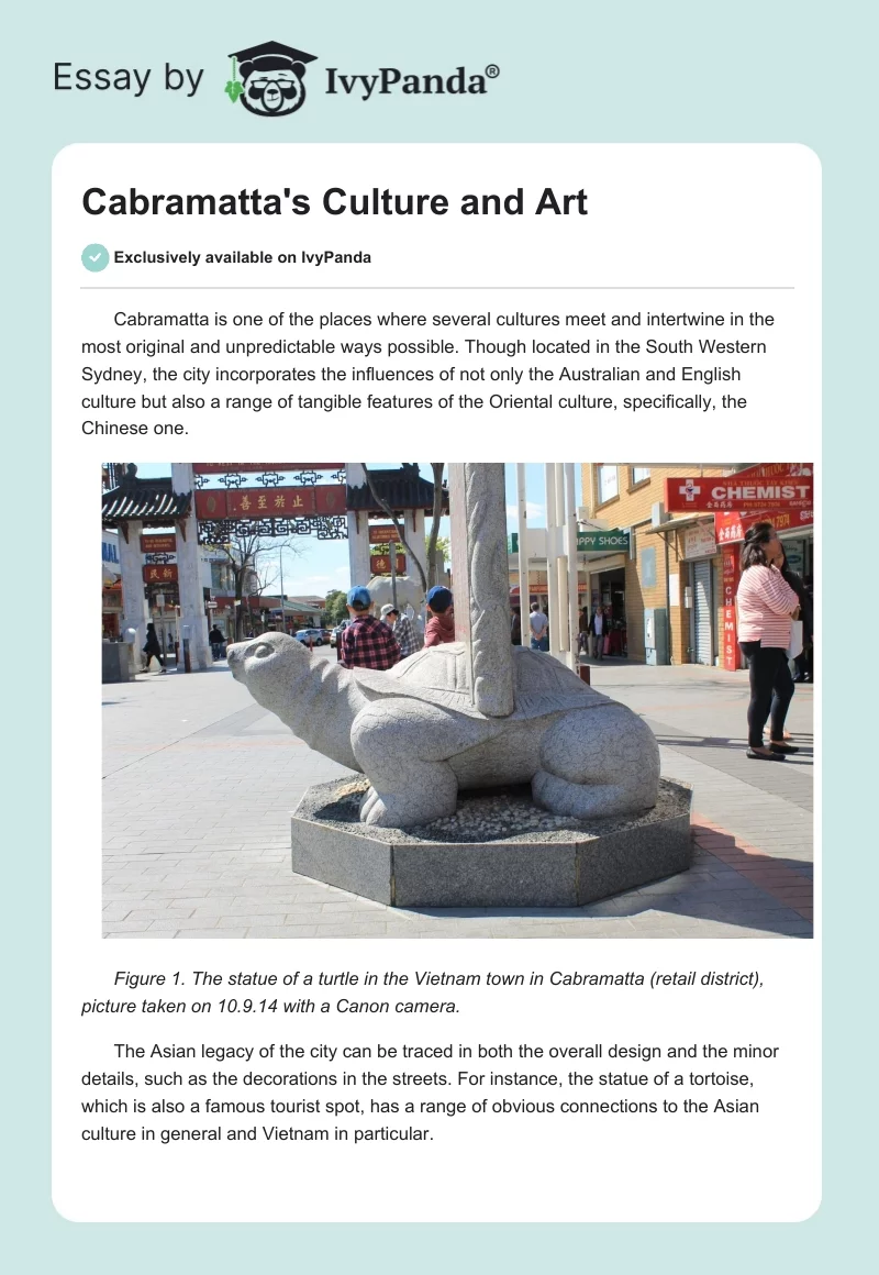 Cabramatta's Culture and Art. Page 1