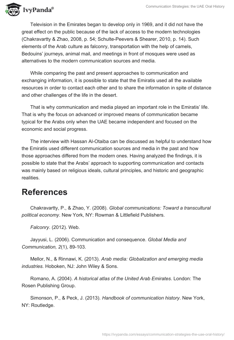 Communication Strategies: the UAE Oral History. Page 3