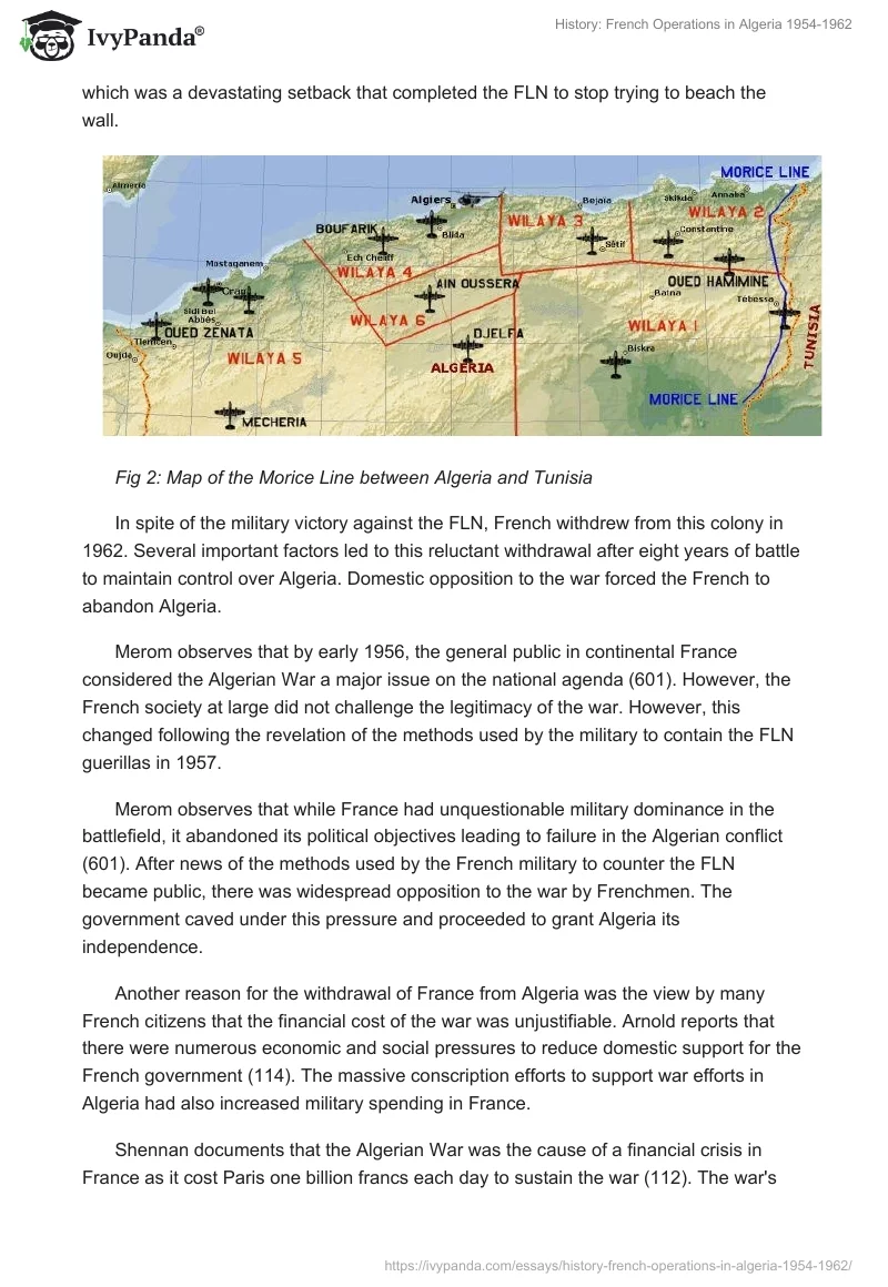 History: French Operations in Algeria 1954-1962. Page 3