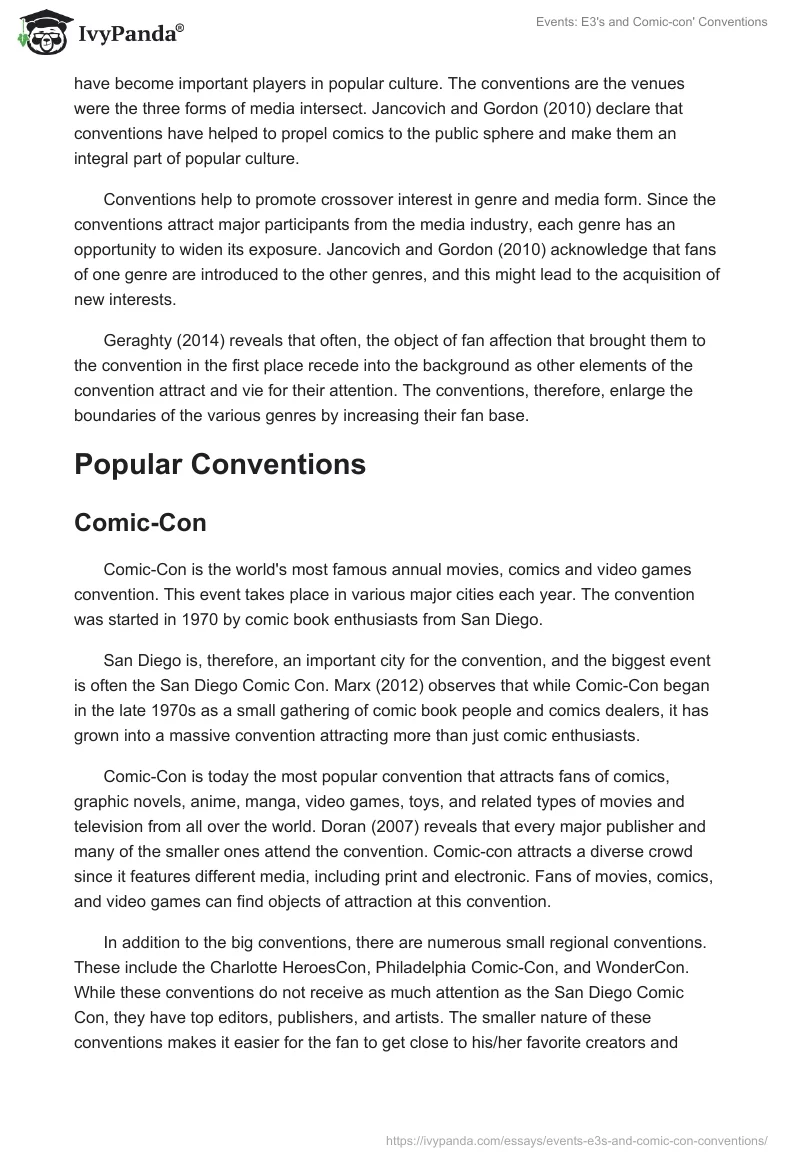 Events: E3's and Comic-con' Conventions. Page 4