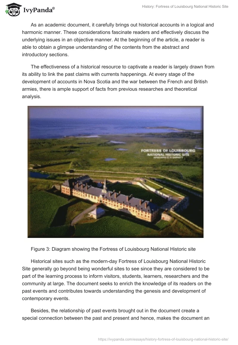 History: Fortress of Louisbourg National Historic Site. Page 5