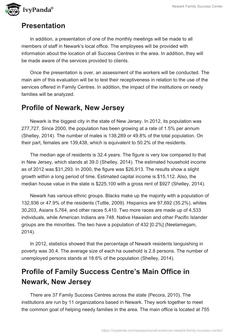 Newark Family Success Center. Page 2