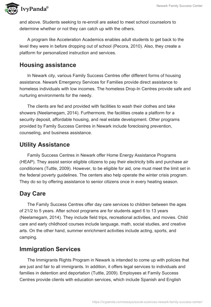 Newark Family Success Center. Page 4