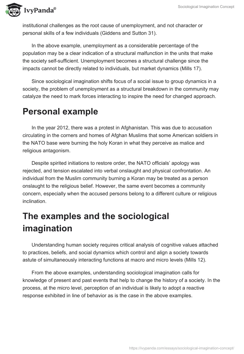 Sociological Imagination Concept. Page 2