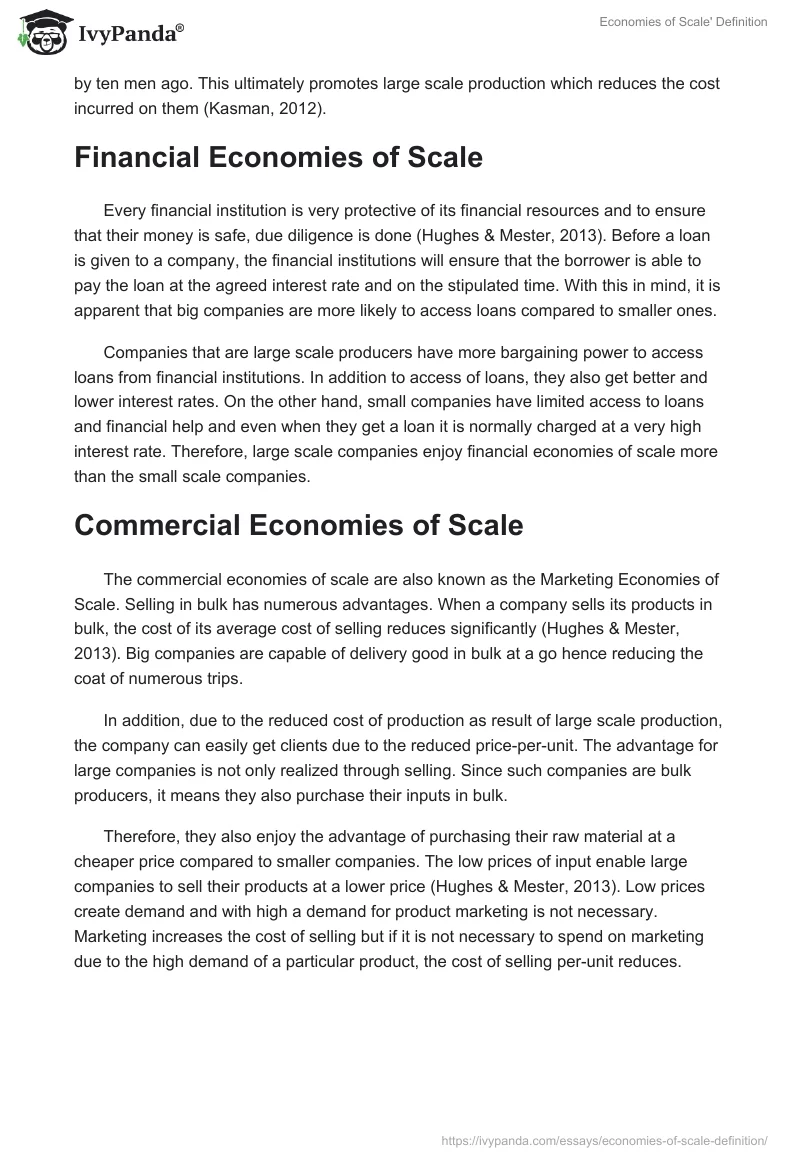 Economies of Scale' Definition. Page 2