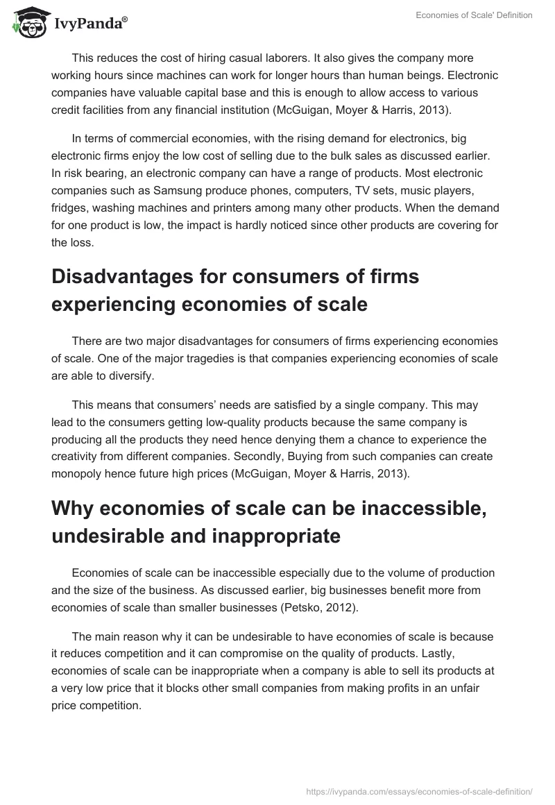 Economies of Scale' Definition. Page 4