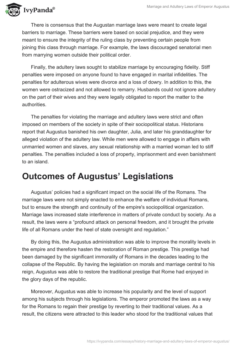 Marriage and Adultery Laws of Emperor Augustus. Page 4