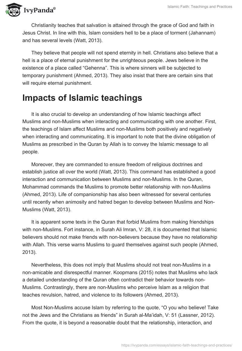 Islamic Faith: Teachings and Practices. Page 4
