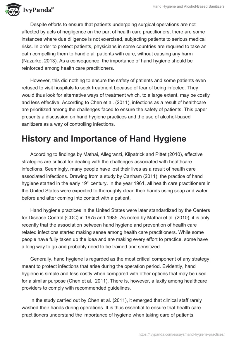 Hand Hygiene and Alcohol-Based Sanitizers. Page 2