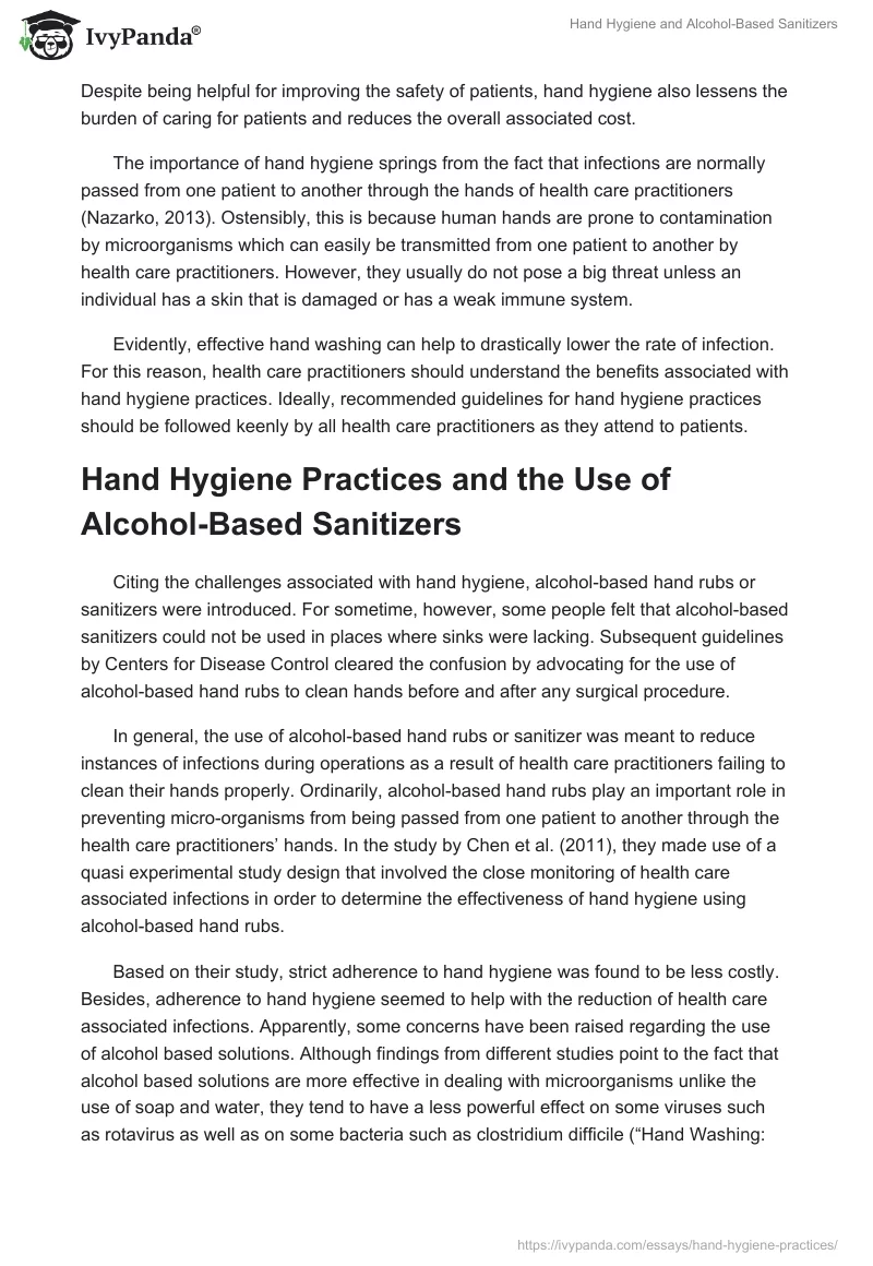 Hand Hygiene and Alcohol-Based Sanitizers. Page 3