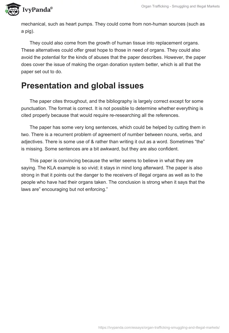 Organ Trafficking - Smuggling and Illegal Markets. Page 3
