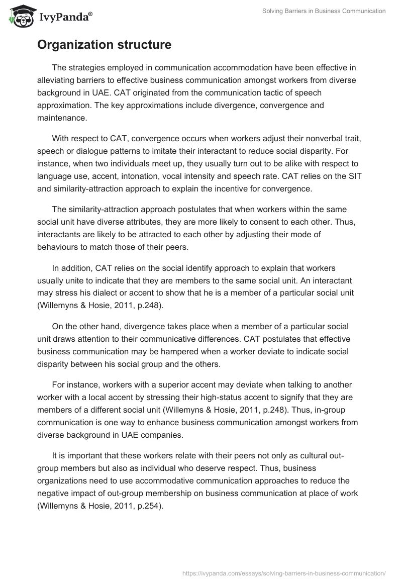 Solving Barriers in Business Communication. Page 3