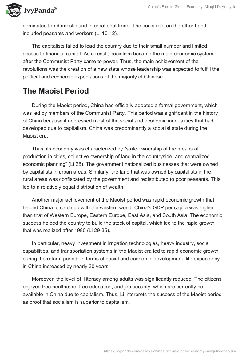 China's Rise in Global Economy: Minqi Li’s Analysis. Page 2