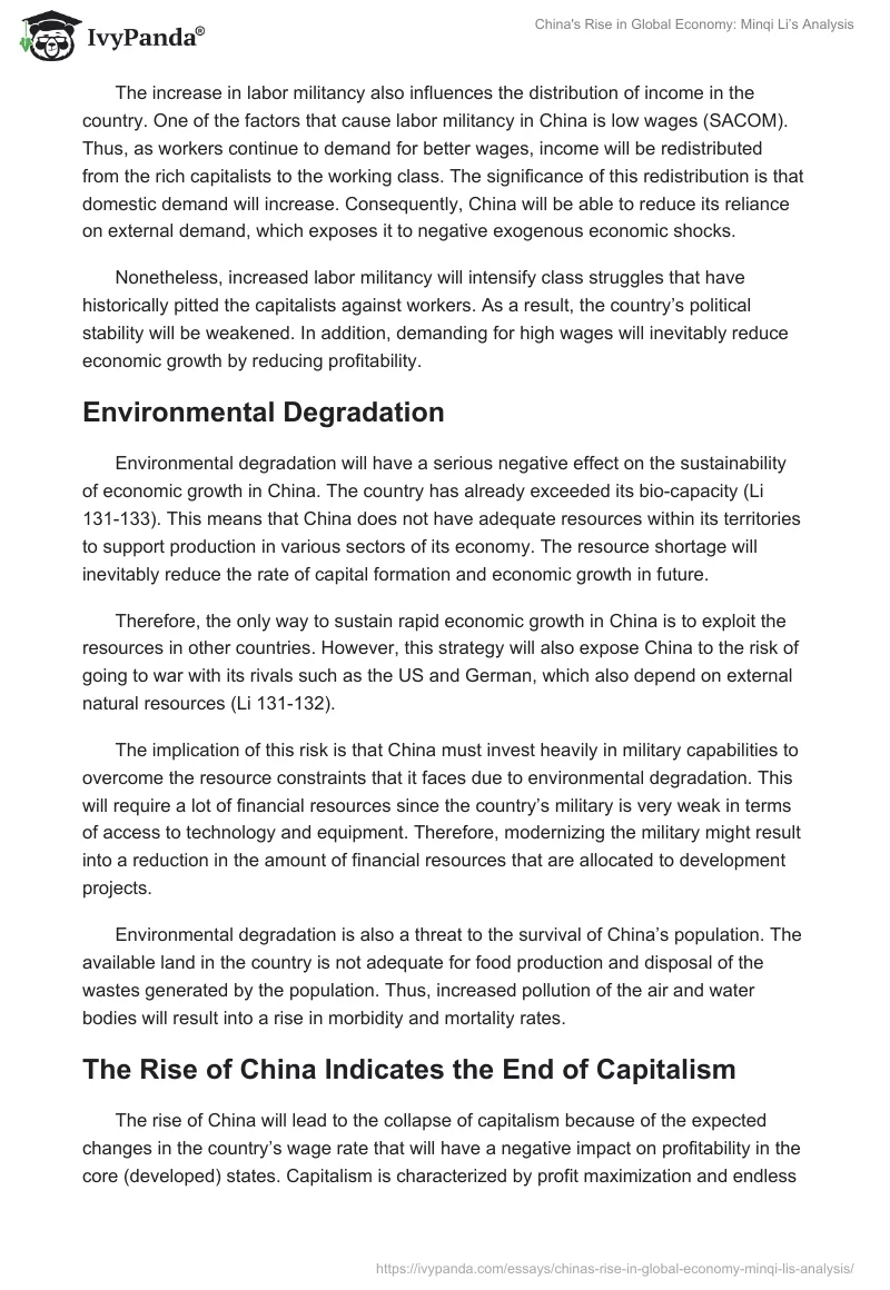 China's Rise in Global Economy: Minqi Li’s Analysis. Page 4