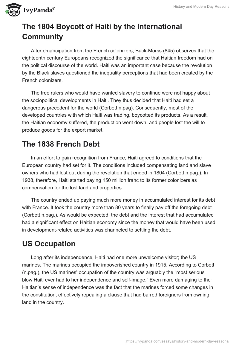 History and Modern Day Reasons. Page 2
