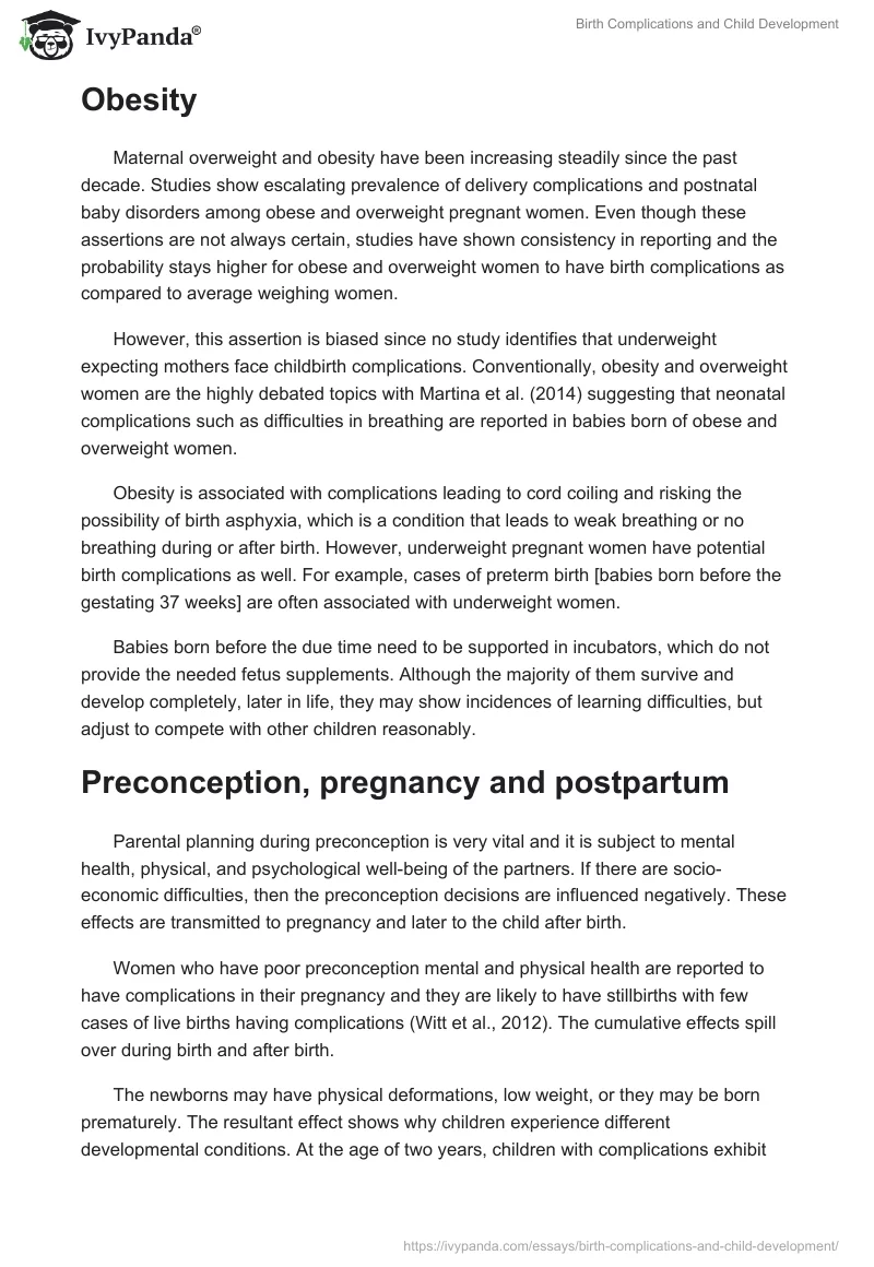 Birth Complications and Child Development. Page 4