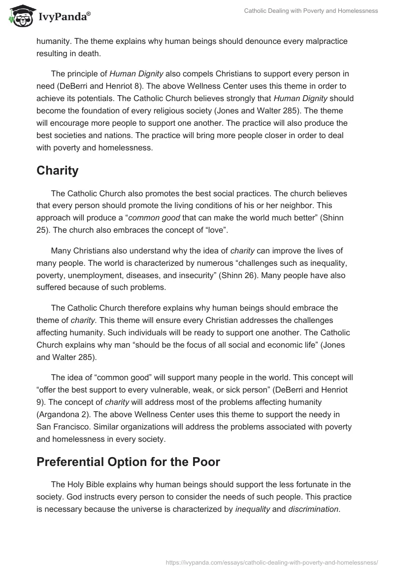 Catholic Dealing With Poverty and Homelessness. Page 3