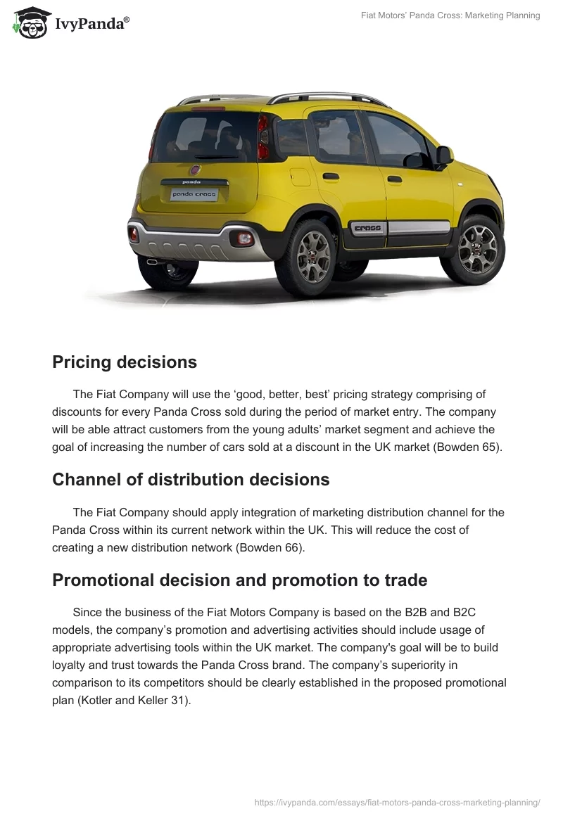 Fiat Motors’ Panda Cross: Marketing Planning. Page 2