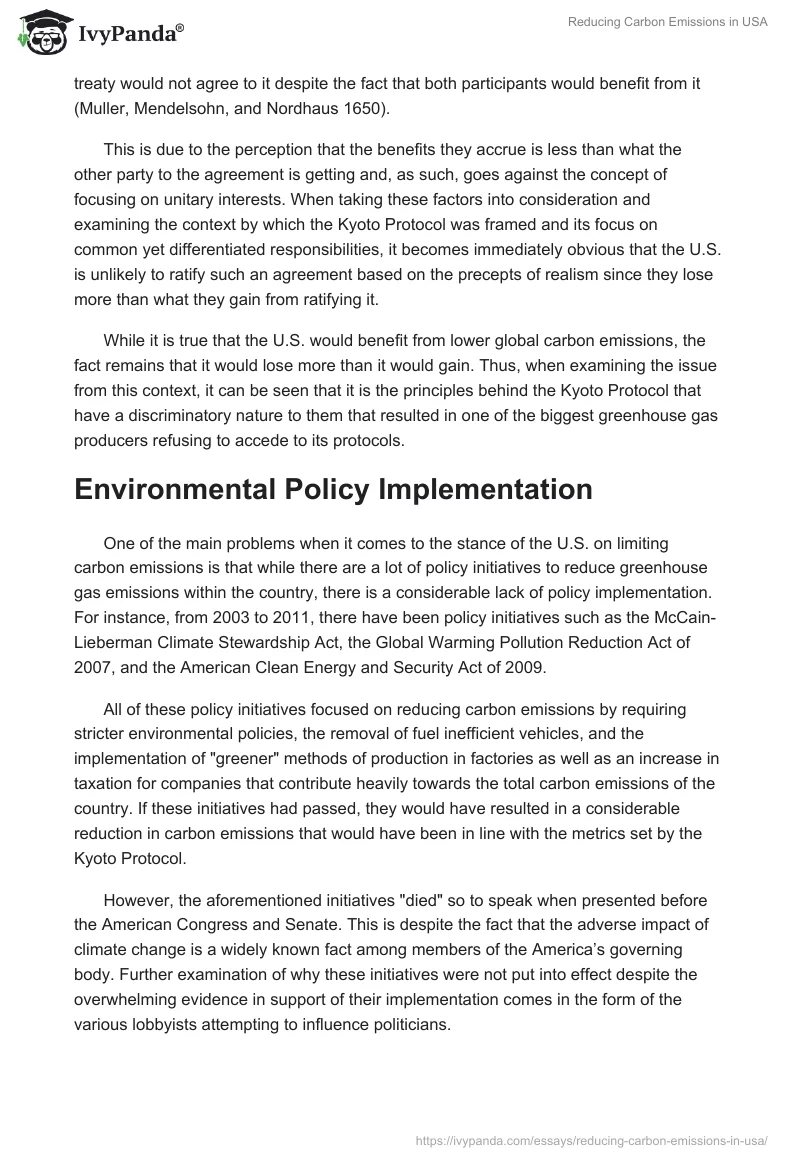 Reducing Carbon Emissions in USA. Page 3