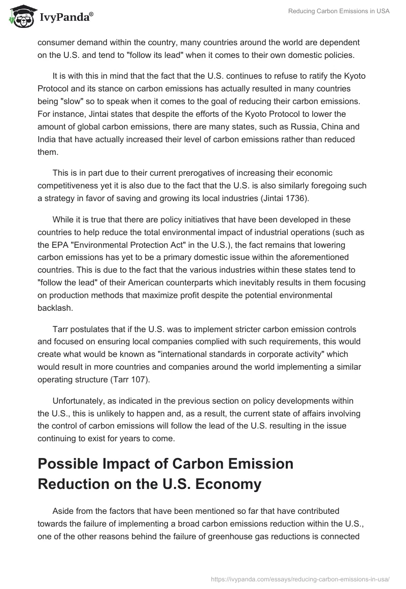 Reducing Carbon Emissions in USA. Page 5