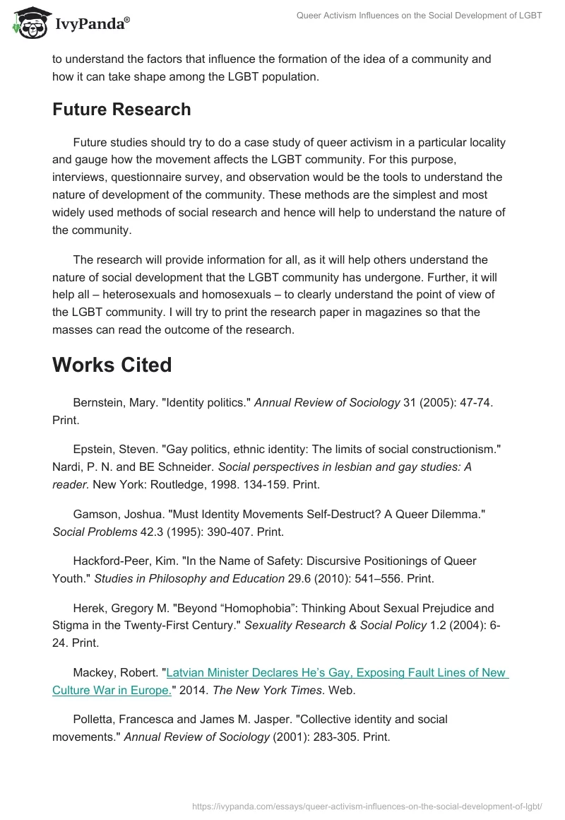 Queer Activism Influences on the Social Development of LGBT. Page 4