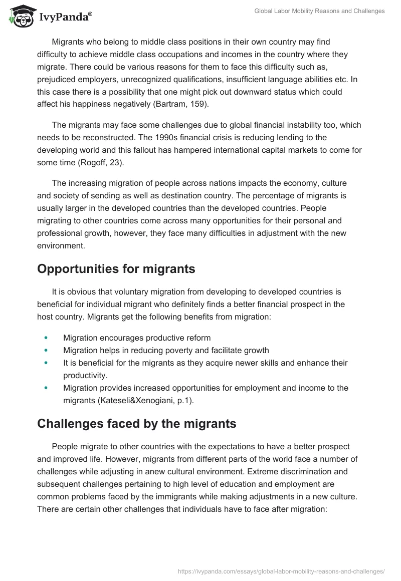 Global Labor Mobility Reasons and Challenges. Page 5