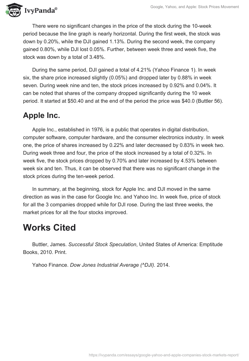 Google, Yahoo, and Apple: Stock Prices Movement. Page 3