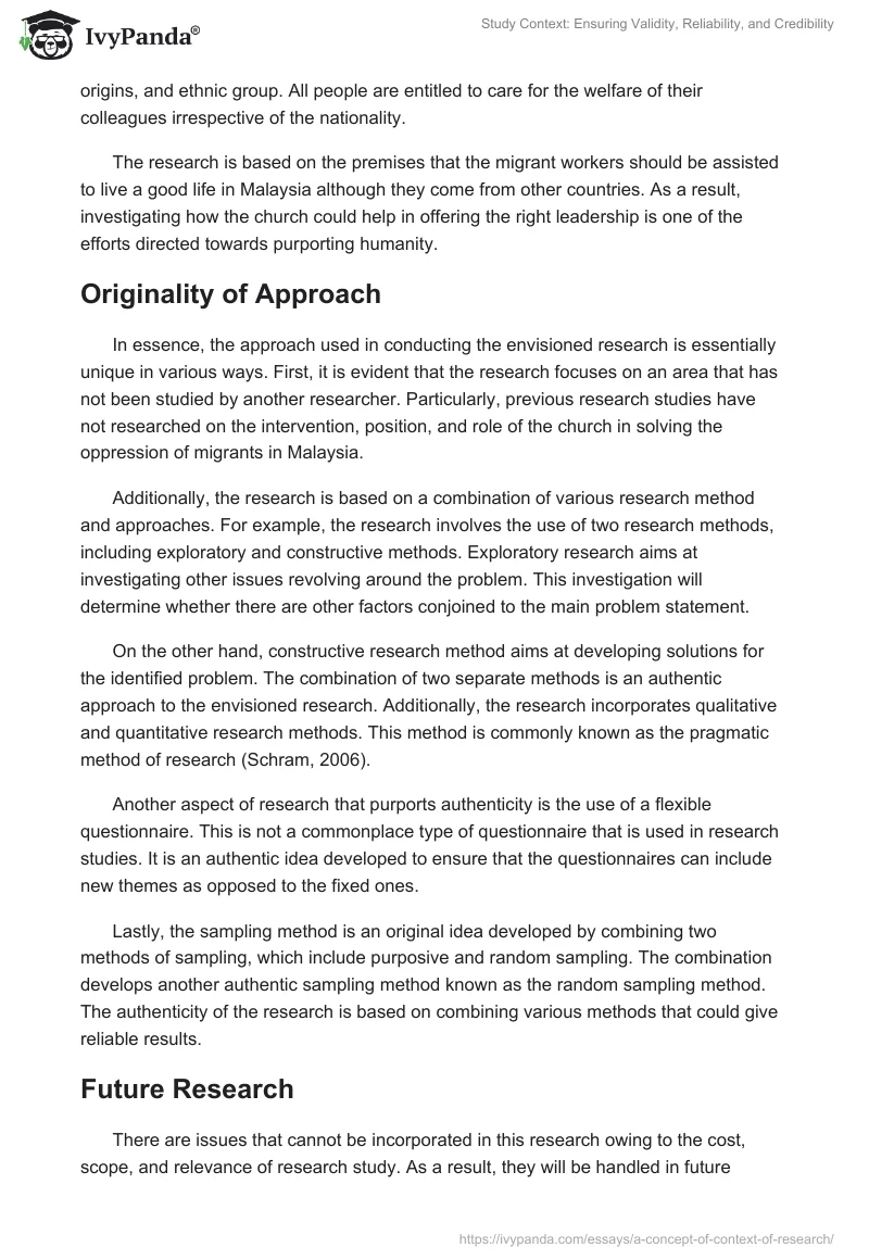 Study Context: Ensuring Validity, Reliability, and Credibility. Page 3