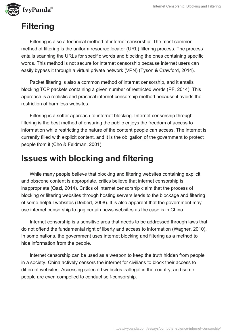 Internet Censorship: Blocking and Filtering. Page 3