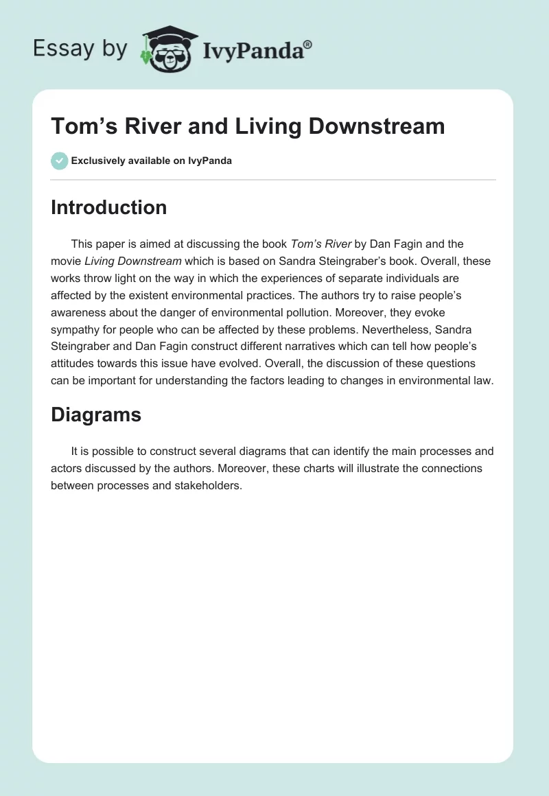 "Tom’s River" and "Living Downstream". Page 1