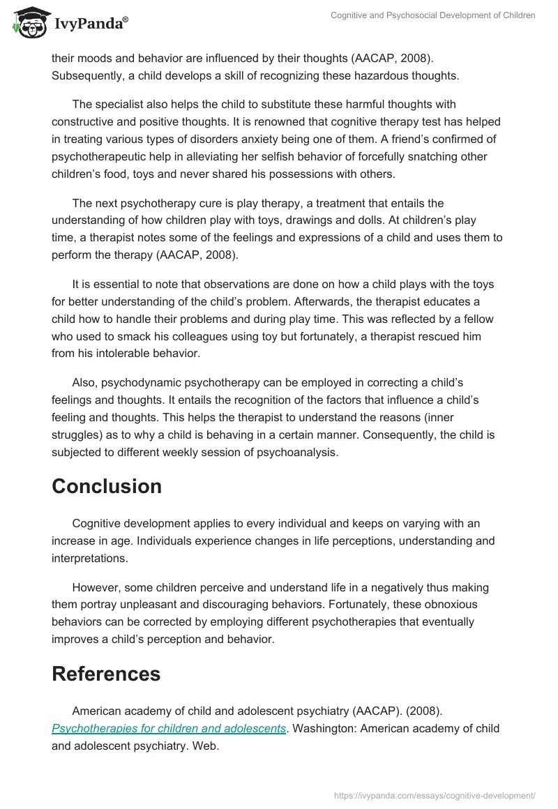 Cognitive and Psychosocial Development of Children. Page 3