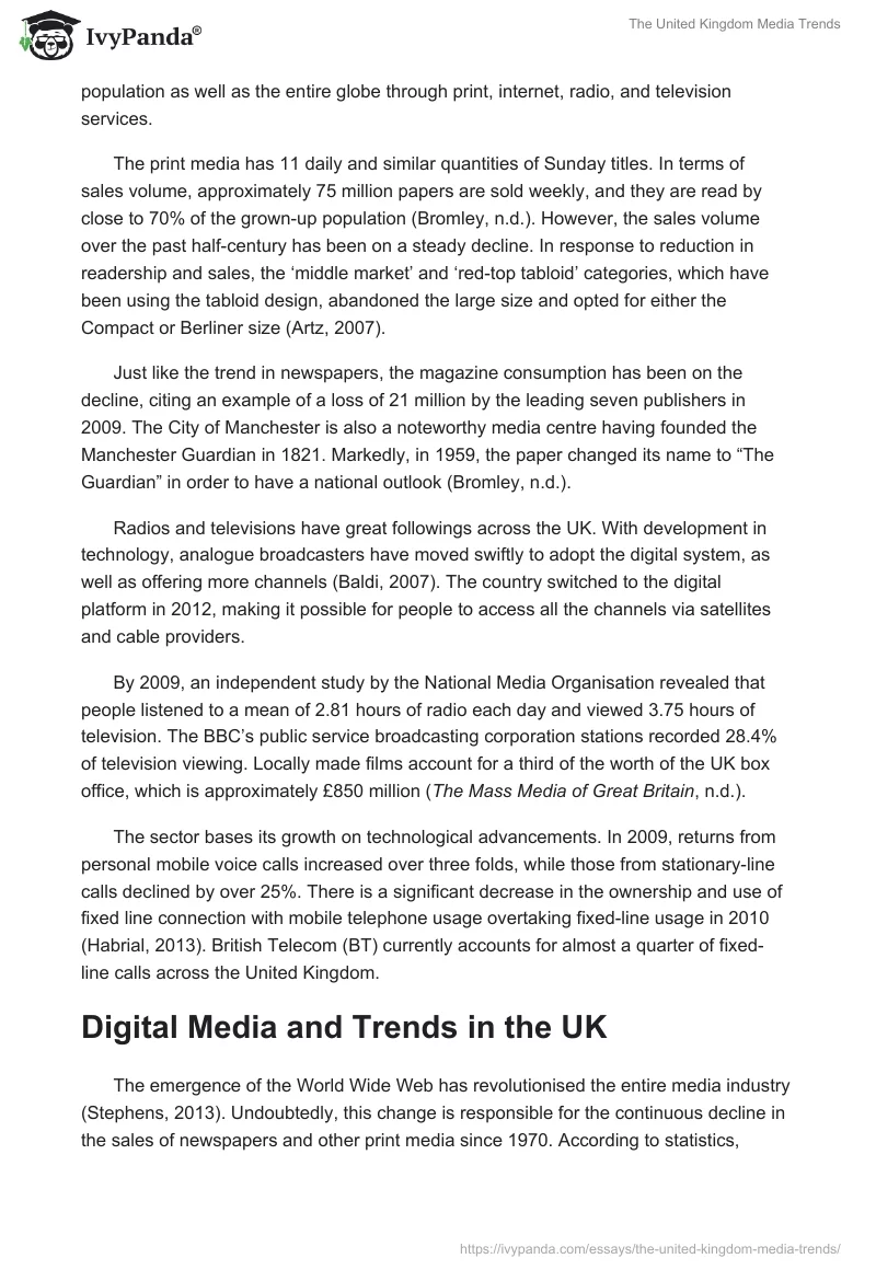 The United Kingdom Media Trends. Page 3