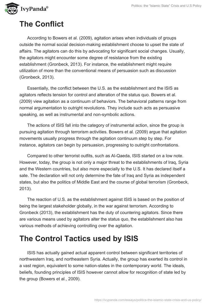 Politics: the “Islamic State” Crisis and U.S Policy. Page 3