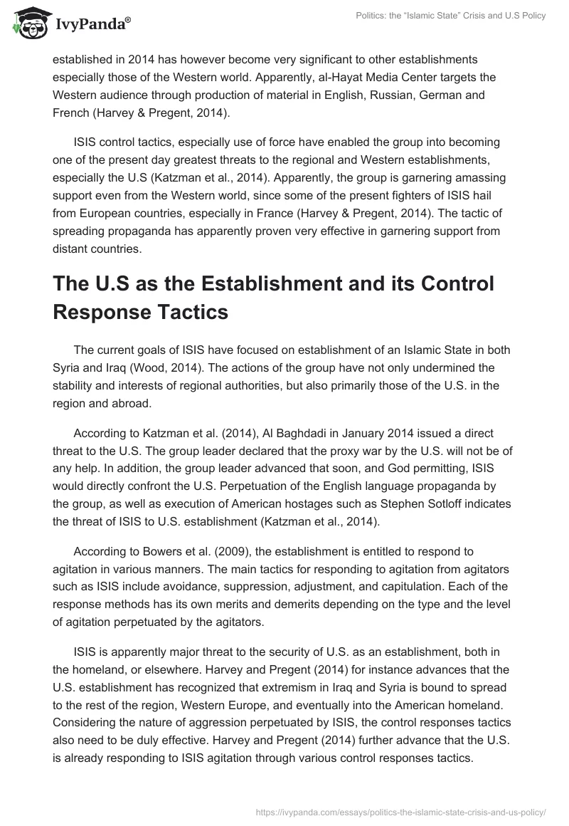Politics: the “Islamic State” Crisis and U.S Policy. Page 5
