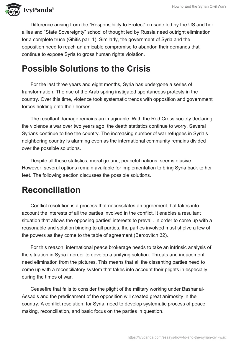 How to End the Syrian Civil War?. Page 2