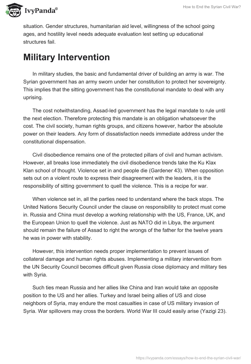How to End the Syrian Civil War?. Page 5