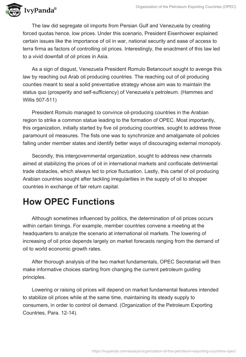 Organization of the Petroleum Exporting Countries (OPEC). Page 4