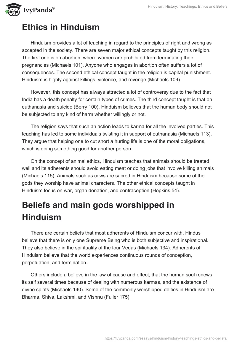 Hinduism: History, Teachings, Ethics and Beliefs. Page 3