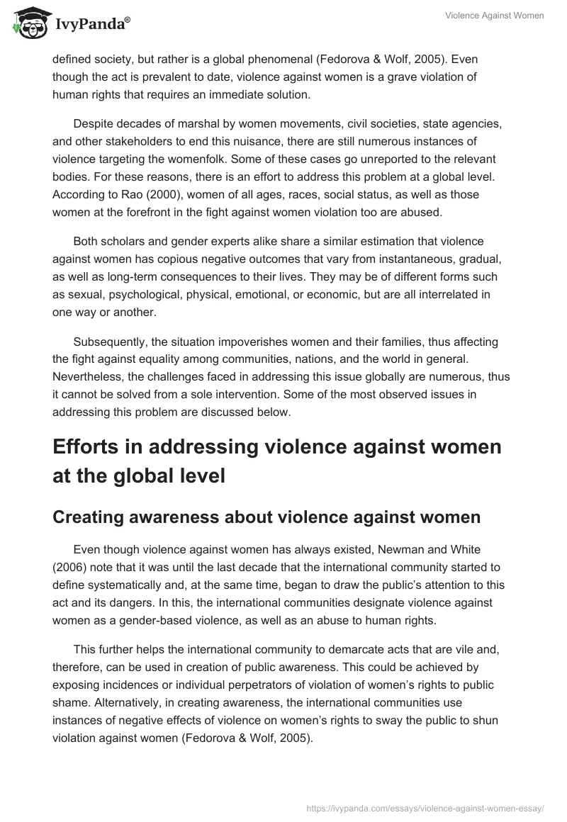 Violence Against Women. Page 2