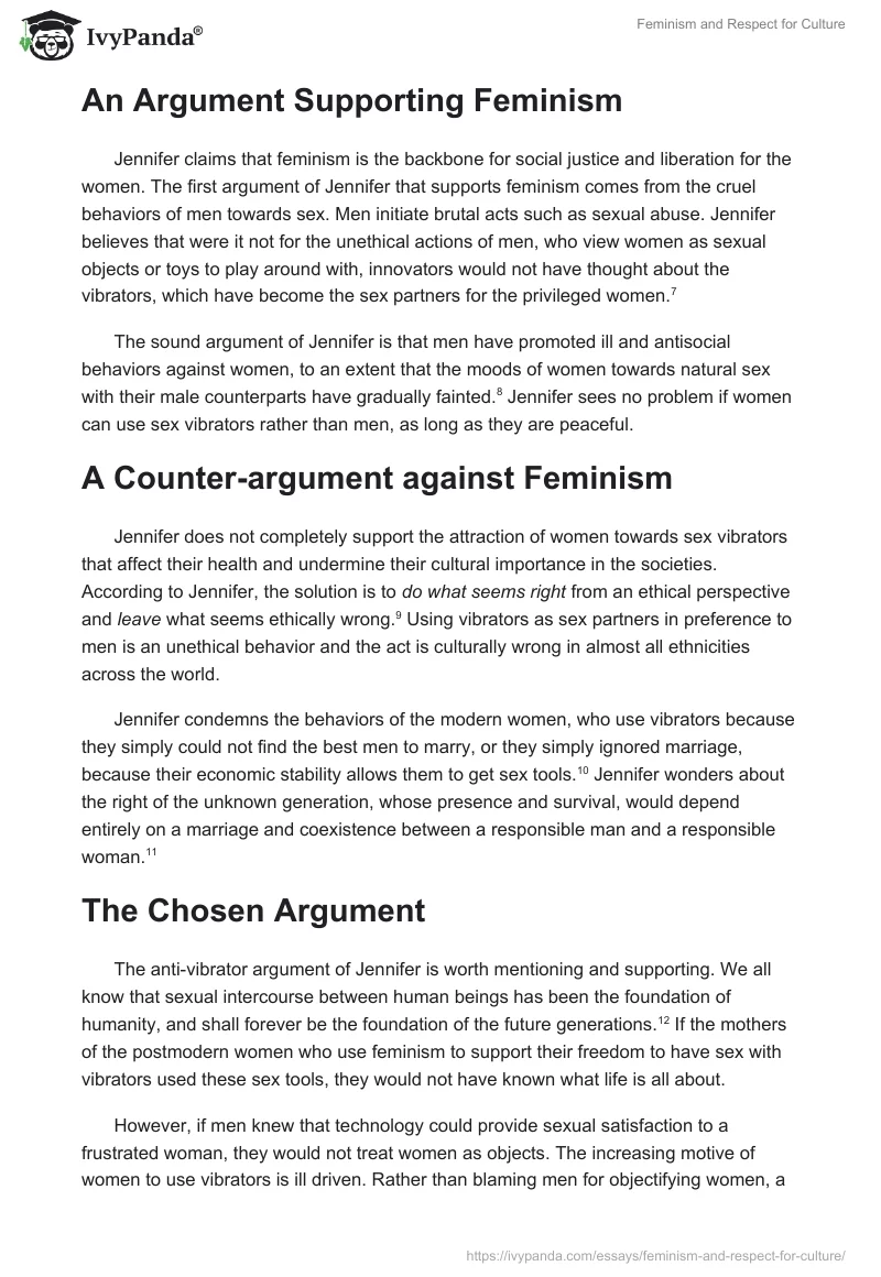 Feminism and Respect for Culture. Page 2