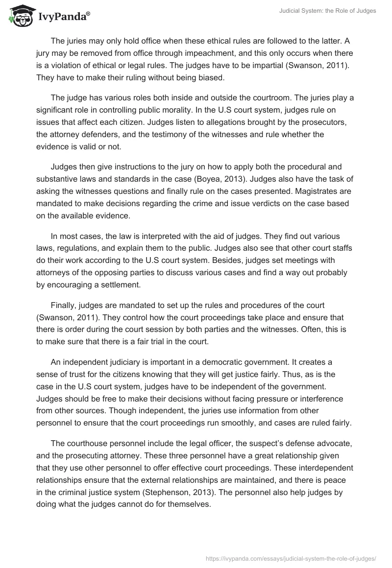 Judicial System: the Role of Judges. Page 2