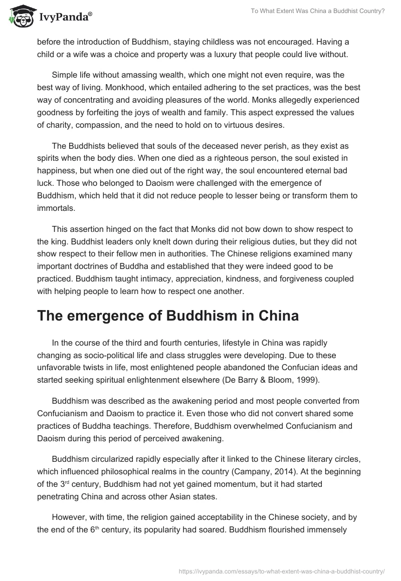To What Extent Was China a Buddhist Country?. Page 2