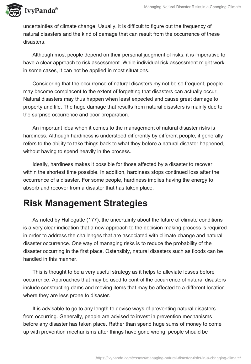 Managing Natural Disaster Risks in a Changing Climate. Page 3