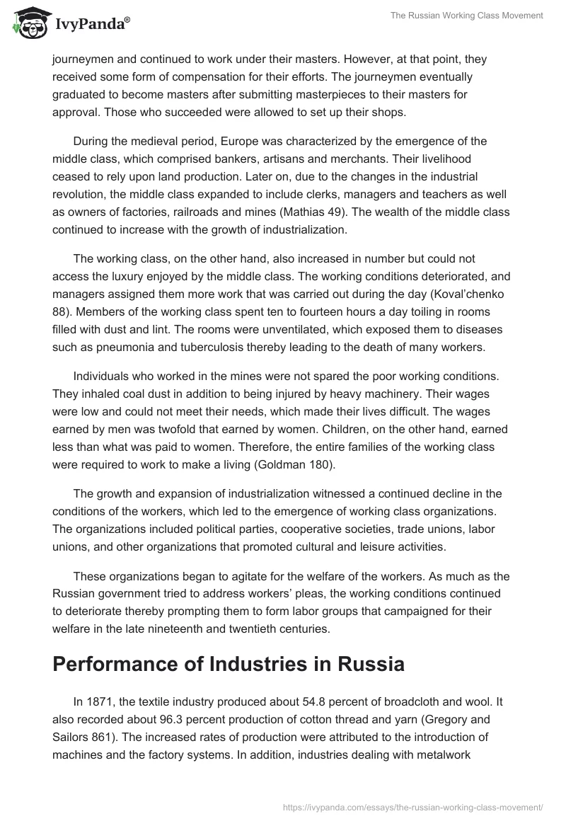 The Russian Working Class Movement. Page 2