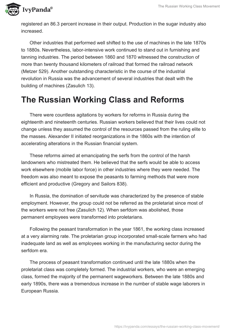 The Russian Working Class Movement. Page 3